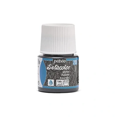 Immagine di Pebeo Setacolor tessuto vernice 45 ml 57, con colori diversi Glitter Onyx Black