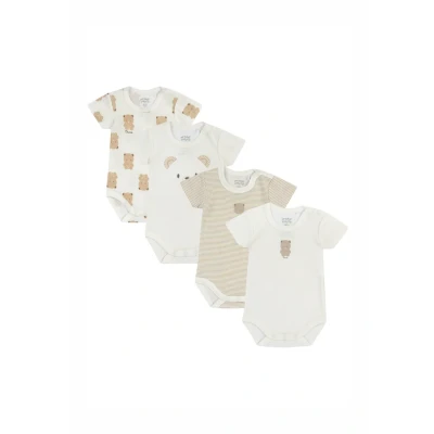 Immagine di Chicco, Set Body Con Maniche Corte in cotone, Unisex 0 24, Beige, 3 mesi