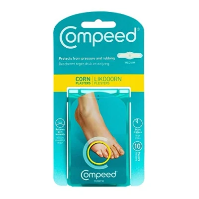 Immagine di SANTE CURA DEL CORPO Compeed 10 cerotti con i piedi occlusivi, idrocolloide, medi, 6,0 x 1,75 cm, gomma, X10 (confezione da 1)