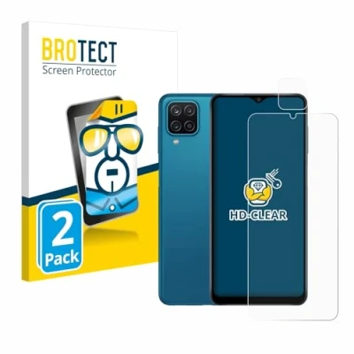 Immagine di brotect Pellicola Protettiva per Samsung Galaxy A12 (Fronte+Fotocamera) Protezione Schermo (2 Pezzi) [Trasparente, Anti Impronte]