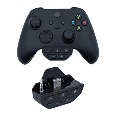 Immagine di Mcbazel Headset Controller Sound Enhancer Audio Mic Adapter per Xbox One con jack da 3,5 mm/controller serie S/serie X/Xbox S nero