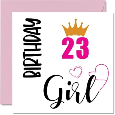 Immagine di Stuff4 Biglietto di auguri per il 23 compleanno donne, ragazza, anni, donna, figlia, sorella, nipote, cugina, 145 mm x mm, ventitreesimo