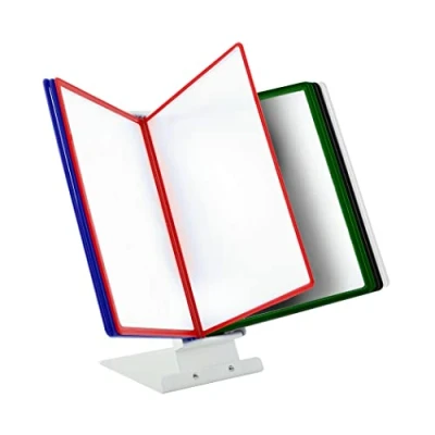 Immagine di Leviatan Sistema di Tavoli Supporto da Tavolo per Tabelloni + 10 Pannelli Vision Facile Inserimento dei Documenti Multicolori