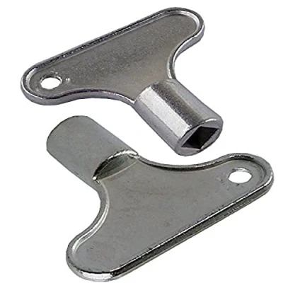Immagine di Bulk Hardware BH03438 Chiave per Termosifone in Lega, Bianco, Set di 4