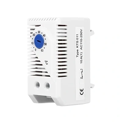 Immagine di Termostato, termostato elettrico compatto regolabile da 0 a 60 Switch interruttore per termoregolatore ventilatori A/C riscaldatori (1Pc)(KTS011)