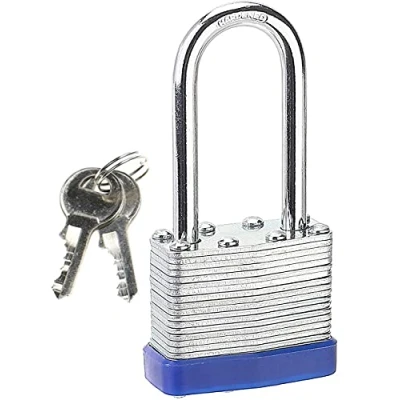Immagine di CL Link Lucchetto lungo con chiavi, resistente, resistente alle intemperie, laminato per armadietti, palestra, scuola, garage, recinzione, capannone