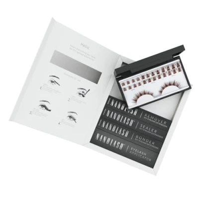 Immagine di Starter kit per extension ciglia a grappolo fai da te Nanolash DIY completo applicare le finte casa, (Marrone, HARMONY)