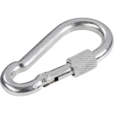 Immagine di Moschettone con ghiera di sicurezza a vite TOOLCRAFT 486771 (L x L) 70 mm 7