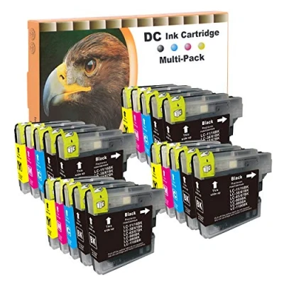 Immagine di D&amp;C Cartucce d&#039;inchiostro compatibili per Brother LC 980/1100 DCP 6690CW J615W J715W MFC 490CW 5490CN 5895CW 6490CW 6890CDW 790CW 795CW 990CW (20 Pack)