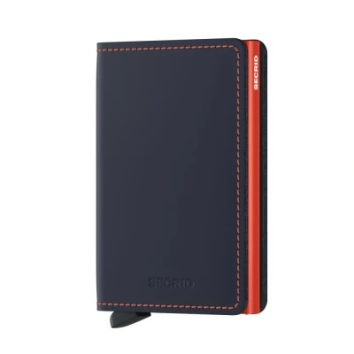 Immagine di Secrid Slimwallet Matte Nightblue &amp; Orange Incisione gratuita