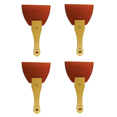 Immagine di raschietti per mastice in gomma da 4 pezzi, gomma, strumento raschietti, raschietto carta parati plastica, spatola, strumenti spackle