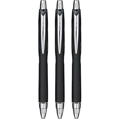 Immagine di Penna rollerball SXN 210 Jetstream RT, inchiostro nero resistente alle sbavature e a prova di manomissione, sfera da 1,0 mm, impugnatura in gomma, confezione 3 pezzi