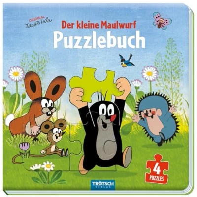 Immagine di Trötsch Der kleine Maulwurf Puzzlebuch mit 4 Puzzle Maulwurf: Beschäftigungsbuch Entdeckerbuch