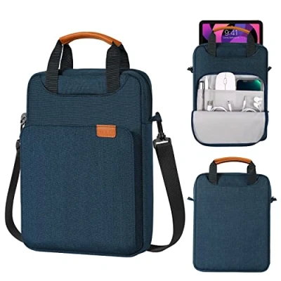 Immagine di MoKo Custodia per Tablet da 9 11 Pollice, iPad PRO 2021 2018, 10.2, Air 4 10.9, 9.7, Galaxy Tab A 10.1, Borsa Tablet, Custodie Morbide con Maniglie e Tracolla, Indaco