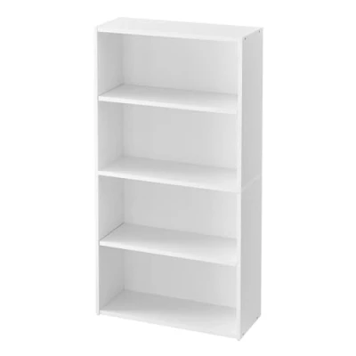 Immagine di VASAGLE Scaffale a 4 Ripiani, Libreria, Scaffalatura Portaoggetti, Organizzatore con Scomparti, Ripiani Aperti e Regolabili, per Soggiorno, Ufficio, Camera da Letto, Bianco Nuvola LBC164T14