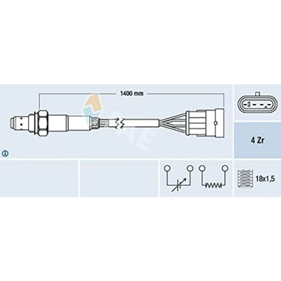 Immagine di FAE 77364 Sonda lambda riscaldato FIAT: Punto II Hatchback