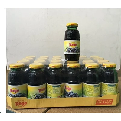 Immagine di Pago MIRTILLO Nectar Billberry cl 20 x 24 bottiglie in vetro succo di frutta