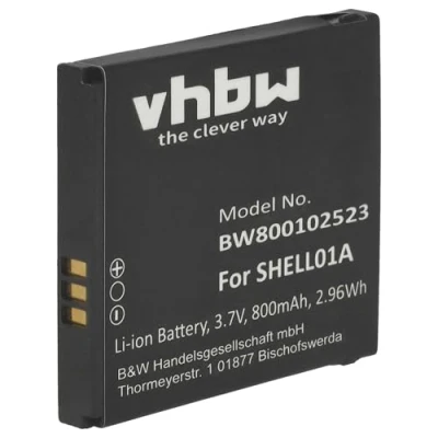 Immagine di vhbw batteria sostituisce Doro DBF 800A, 800B, 800C, 800D, 800E per smartphone cellulare (800mAh, 3,7V, Li Ion)