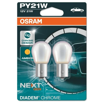 Immagine di OSRAM DIADEM CHROME 7507DC 02B Lampade 12 21 PY21W BMW: 2 Gran Tourer, 1 Hatchback, ABARTH: 500 / 595 695 RENAULT: CLIO 3