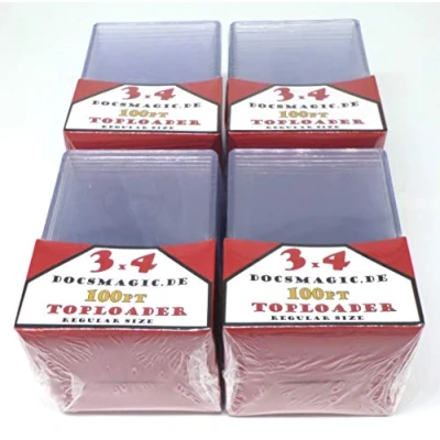 Immagine di docsmagic.de 4 x 25 Toploader Extra Thick 100pt 3&quot; 4&quot; Standard Size 70 96