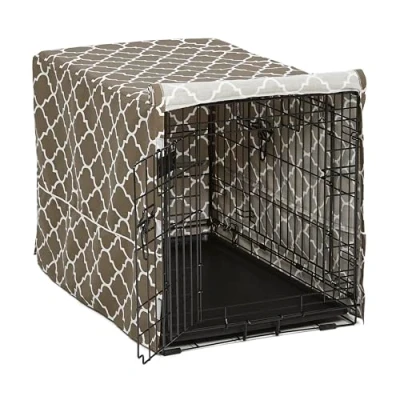 Immagine di MidWest Homes for Pets, copertura per gabbie in tessuto protetto da teflon, privacy e New World lunghe 106,68 cm, adatta a lavatrice/asciugatrice, CVR42T BR