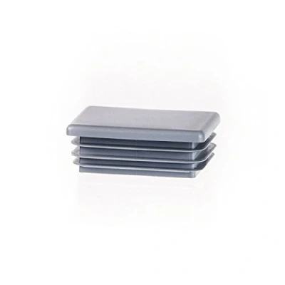 Immagine di Tappo per tubo rettangolare fino a 40x20 mm 10 pezzi colore Grigio tappi lamelle 4x2 cm EMFA ®