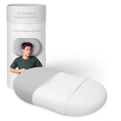 Immagine di OSTRICHPILLOW Bed Pillow Cuscino in Memory Foam formato Queen, Rinfrescante di Alta Qualità per Dormire su un Fianco, sulla Schiena o sullo Stomaco, Fodera Modal Inclusa, Ergonomico