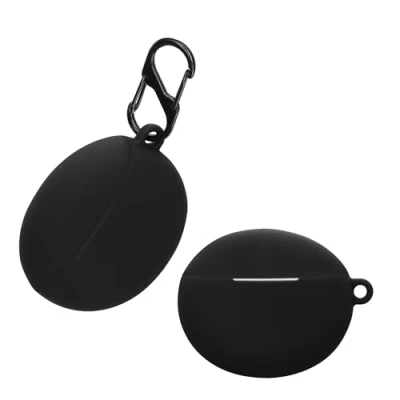 Immagine di kwmobile Custodia Silicone Cuffie Compatibile con Xiaomi Redmi Buds 4 Active Cover Porta Auricolari Moschettone Case nero