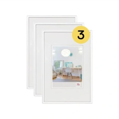 Immagine di walther design Bianca 20 x 25 cm confezione da 3, Cornice in plastica New Lifestyle KV025W3