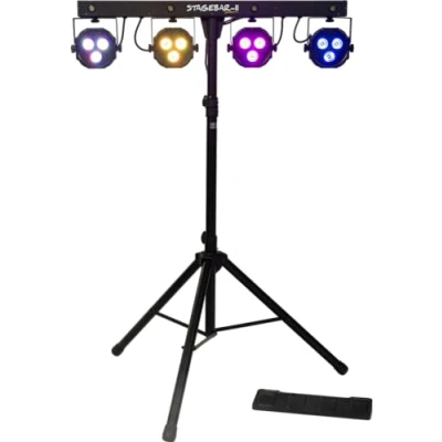 Immagine di ALGAM LIGHTING STAGEBAR II Proiettores LED 2 in 1 con Supporto e Pedaliera Effetto Stroboscope IP20 10,2 kg, 1032 x 71 235 mm