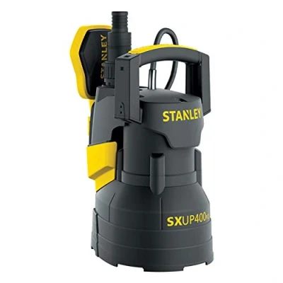 Immagine di Stanley Pompa Immersione SXUP400PCE per Acque Chiare (400 W, Portata max. 9.000 l/h, Prevalenza 8 m)