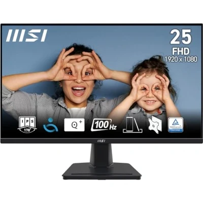 Immagine di MSI PRO MP252 Monitor 24,5&quot; FHD IPS (1920 x 1080), 100 Hz, schermo Eye Friendly, altoparlanti integrati, inclinabile, HDMI 1.4b, D Sub (VGA)