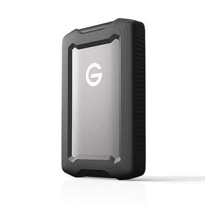 Immagine di SanDisk Professional 2TB G DRIVE ArmorATD, HDD portatile USB C (5Gbps), 3.2 Gen 1, Thunderbolt 3, fino a 130 MB/s, resistente all&#039;acqua e alla polvere, agli urti alle cadute