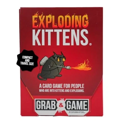 Immagine di Exploding Kittens Grab &amp; Game Card for Families Fast Paced, Easy to Learn with Hilarious Original Artwork by The Oatmeal Creator, Ages 7+ (2 4 Players, 42 Cards)