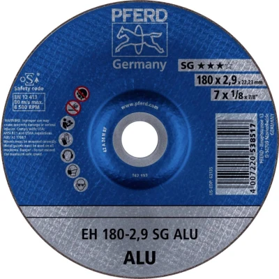 Immagine di PFERD EH 180 2,9 SG ALU 61323323 Disco da taglio con centro depresso mm 25 pz. Alluminio, Metalli non ferrosi
