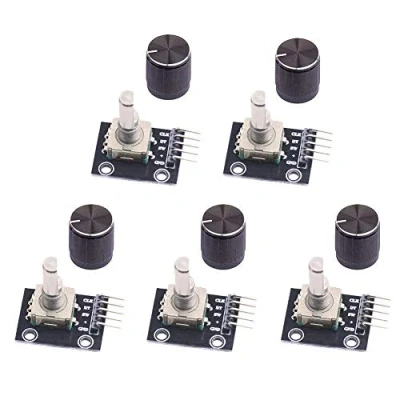 Immagine di WayinTop 5pcs Modulo Encoder Rotativo KY 040 360 Gradi Rotary con Pulsante