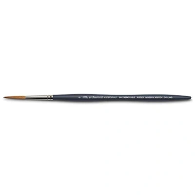 Immagine di Winsor &amp; Newton 5011306 Pennello professionale per acquerelli, con fibre sintetiche, manico ergonomico, durevole e indeformabile, corto sagliatura n. 6