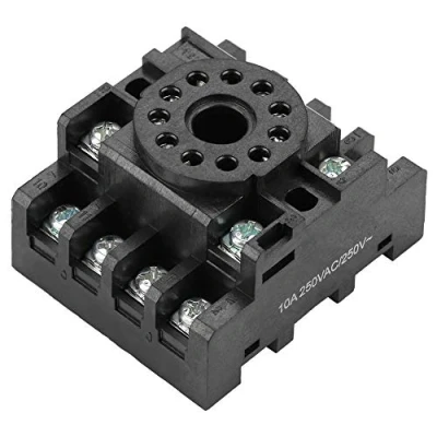 Immagine di 11 pin relè di alimentazione Base Socket Holder Morsetti a vite DIN Rail Mount per JQX 10F JTX 2C tempo