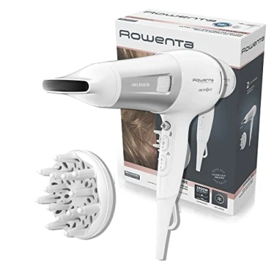 Immagine di Rowenta CV5930 Powerline Asciugacapelli con Booster Ionico, Phon per Capelli 2100W, Tecnologia Effiwatts, Thermo Control, 1 Diffusore e Concentratore, 6 Combinazioni di Velocità/Temperatura