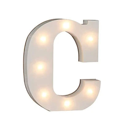 Immagine di Out of the blue, Lettera luminosa, C, in legno, con 7 LED