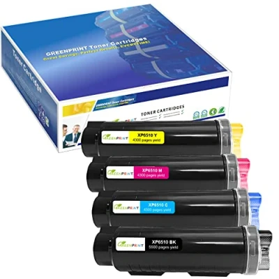 Immagine di Cartucce Toner Compatibili 4 Colori 6510 6515【Resa Extra Alto】 5500 Pagine BK 4300 C M Y per Stampante Xerox Phaser 6510n 6510dn 6510dni 6510dnm WorkCentre 6515n 6515dn 6515dni 6515dnm