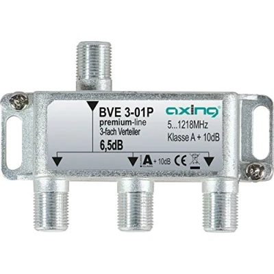 Immagine di Axing BVE 3 01P Distributore uscite partitore TV via cavo CATV Multimedia DVB T2 5 1218 MHz metallo
