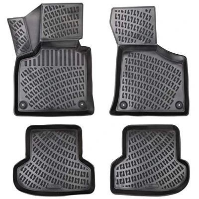 Immagine di Elmasline Set di tappetini in gomma 3D per Audi A3, anno costruzione 2003 2013, bordo extra alto 5 cm