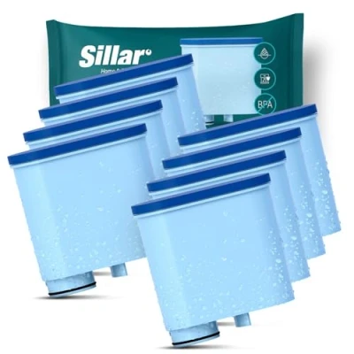 Immagine di Sillar Set di 8 Filtro Acqua per Macchinae da Caffè, Anticalcare Compatibile con Aquaclean CA6903/10 CA6903/22 CA6903 CA6903/01