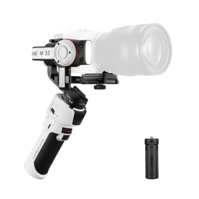 Immagine di ZHIYUN Crane M3S [Ufficiale] Stabilizzatore Fotocamera a 3 assi con Luce supplementare, Wireless Bluetooth, Treppiede, Portatile Gimbal per Action Camera, Compatta, ect