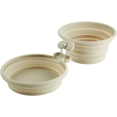Immagine di HUNTER Set di 2 Ciotole da Viaggio in Silicone, 350 ml, Colore: Marrone