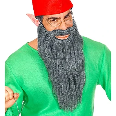 Immagine di &quot;GREY MULTICHARACTER LONG BEARD WITH MOUSTACHE&quot; comfort fit