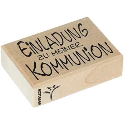 Immagine di Rayher 28837000 Timbro con scritta &quot;Einladung zur Comunion&quot;, 5 x 7 cm, articolo 11704