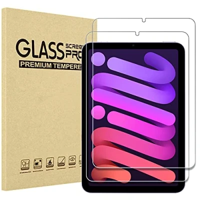 Immagine di ProCase [2 Pezzi] Pellicola per iPad Mini 7 (A17 Pro) 2024/ 6 2021 8,3 Pollici, Vetro Temperato 7/6 (A2995 A2567 A2568 A2569) [Alta HD Trasparenza]