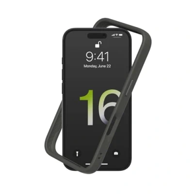 Immagine di RhinoShield Bumper Case Compatible with [iPhone 16 Plus] CrashGuard Shock Absorbent Slim Design Protective Cover 3.5M / 11ft Drop Protection Graphite